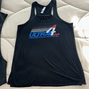 Bella Canvas Black Tank Top with Red and Blue Graphic